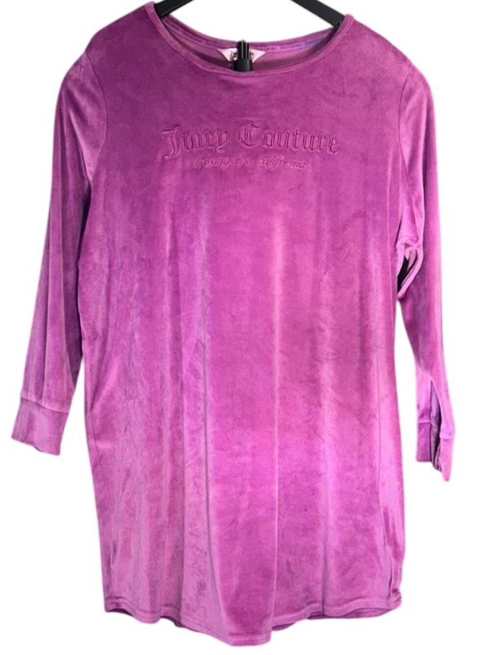 Juicy Couture Fuchsia Velour Sleepshirt Nightgown Dress 1X